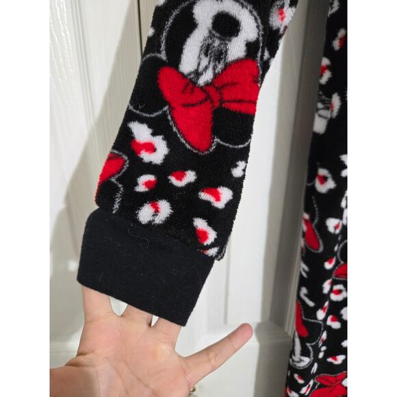Disney small women's Minnie mouse one piece fleece pajamas - Picture 3 of 10